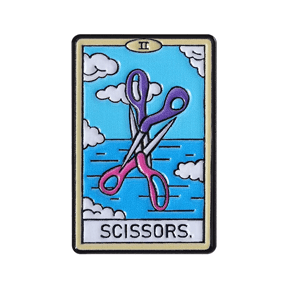 Scissor Sisters Tarot Pin - Ziya Blue
