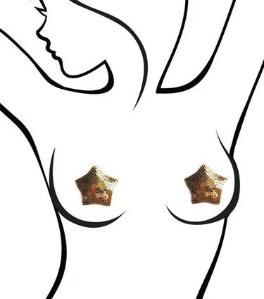Sexy AF Nipple Gold Stars ✨⭐ - Ziya Blue
