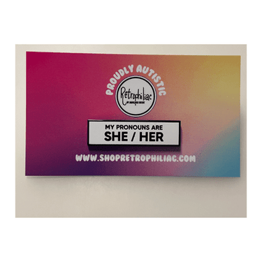 She/Her Pronoun Pin - Ziya Blue