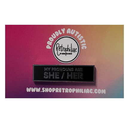 She/Her Pronoun Pin - Ziya Blue