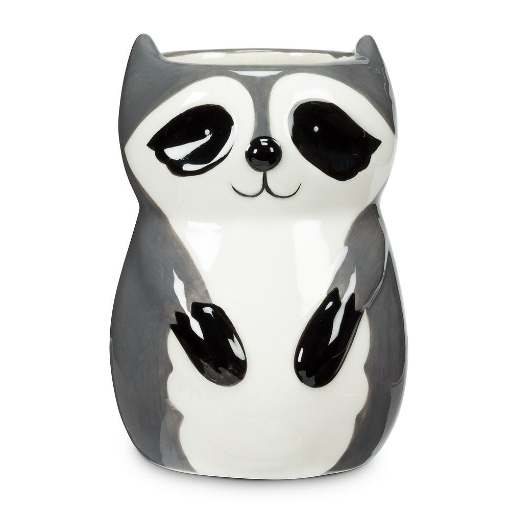 Sitting Racoon Planter - Ziya Blue