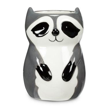 Sitting Racoon Planter - Ziya Blue