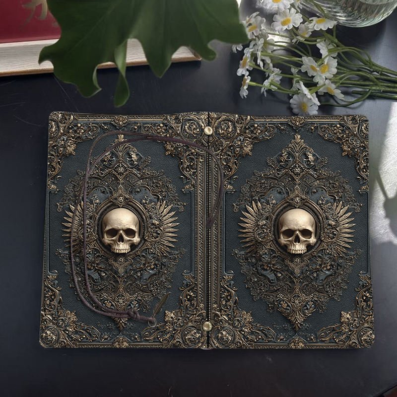 Skull Decorative Journal - Ziya Blue