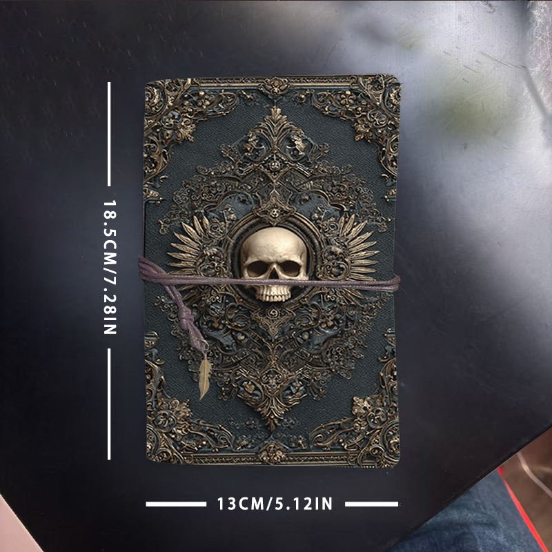 Skull Decorative Journal - Ziya Blue