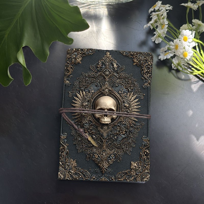 Skull Decorative Journal - Ziya Blue