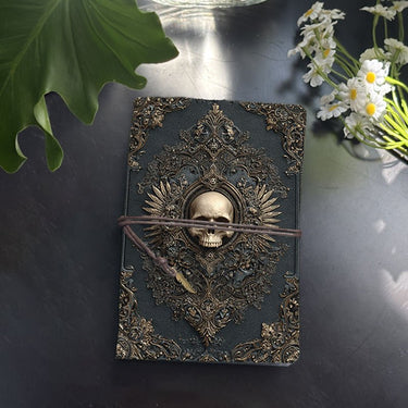 Skull Decorative Journal - Ziya Blue