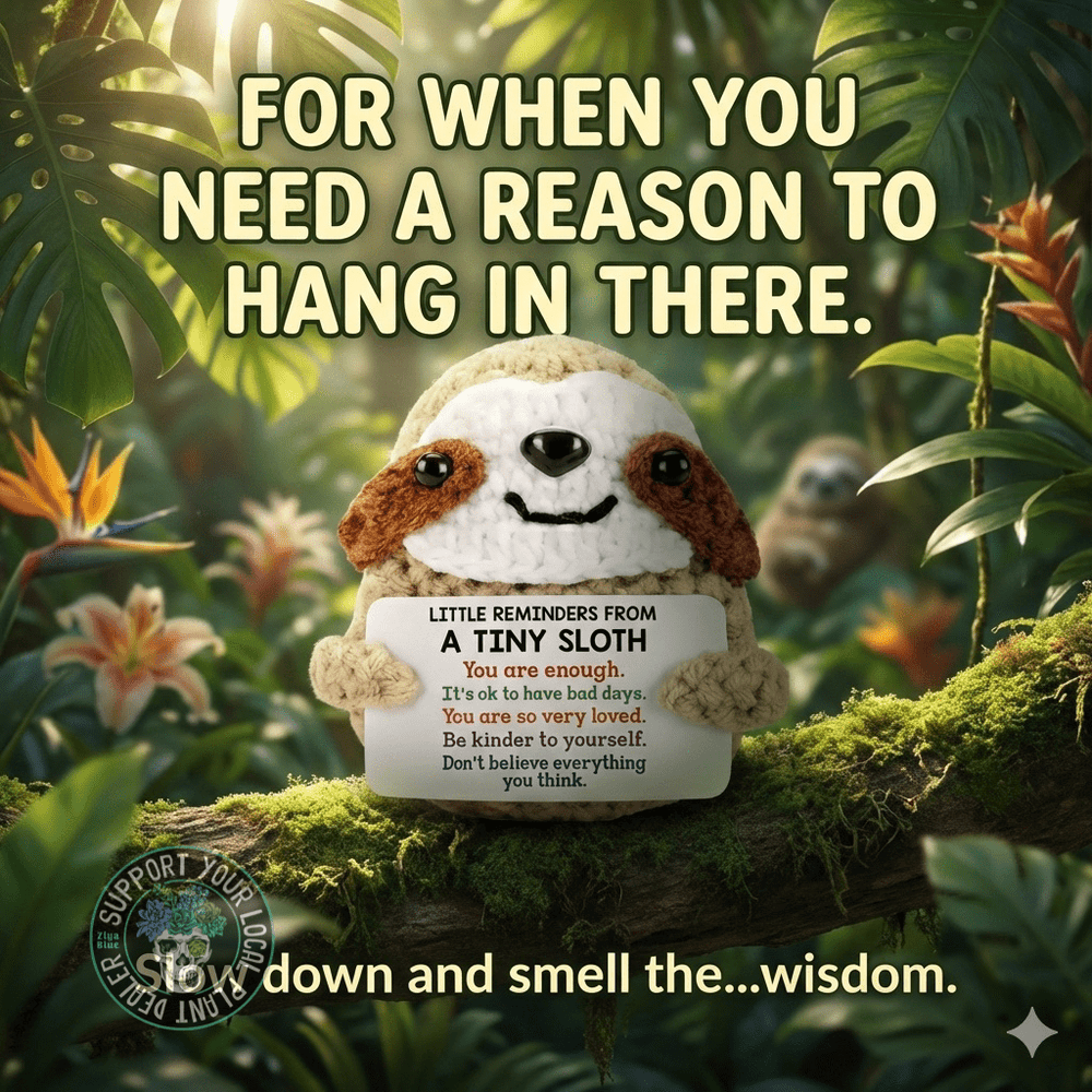 Sloth & Positivity: Your Cozy Companion! 🦥✨ - Ziya Blue