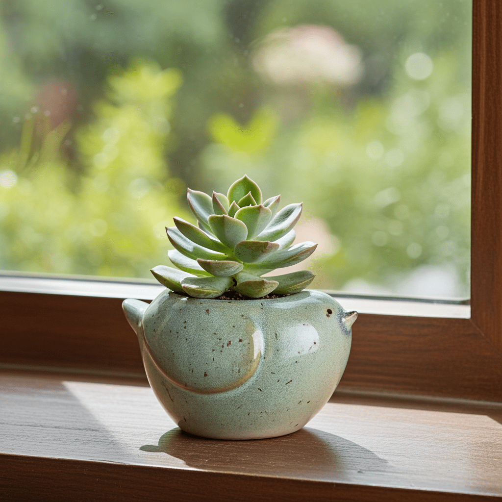 Small Bird Planter - Blue - 3" - Ziya Blue