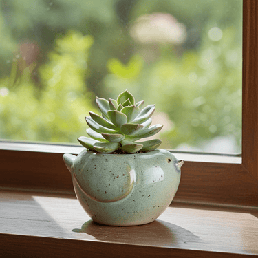 Small Bird Planter - Blue - 3" - Ziya Blue