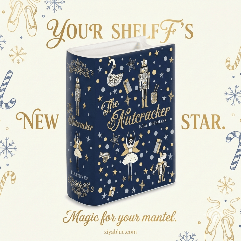 Small Book Vase - The Nutcracker - Ziya Blue