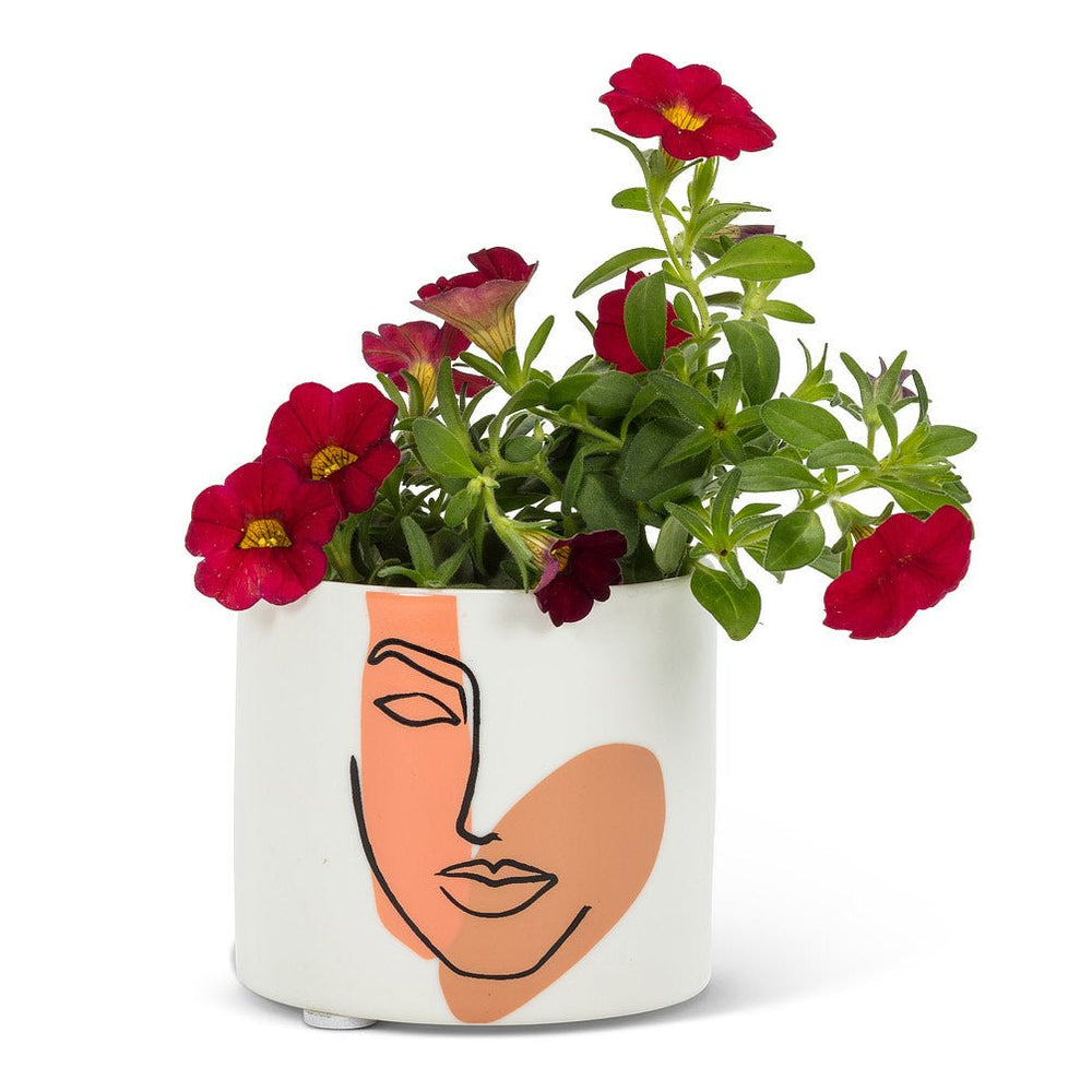 Small Modern Face Planter - Ziya Blue