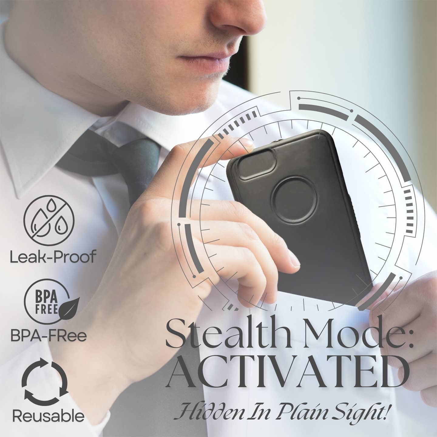 Smart Phone Flask - Ziya Blue