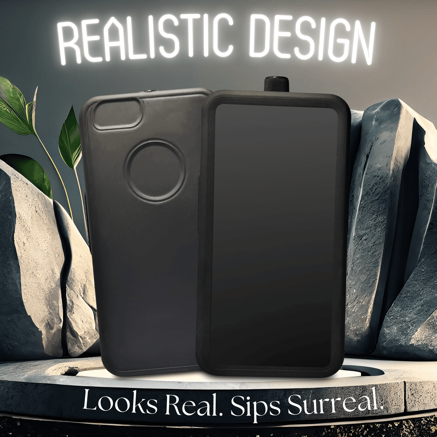 Smart Phone Flask With Funnel 4 oz - Ziya Blue