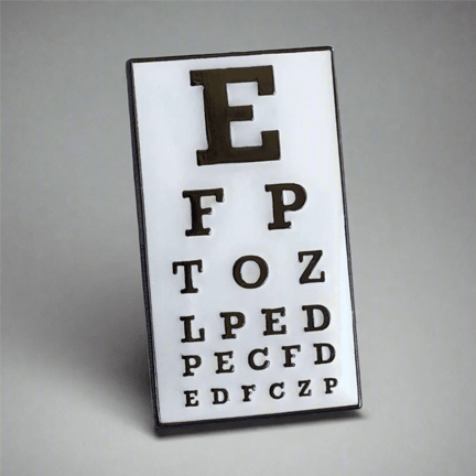 Snellen Ophthalmology Pin - Ziya Blue