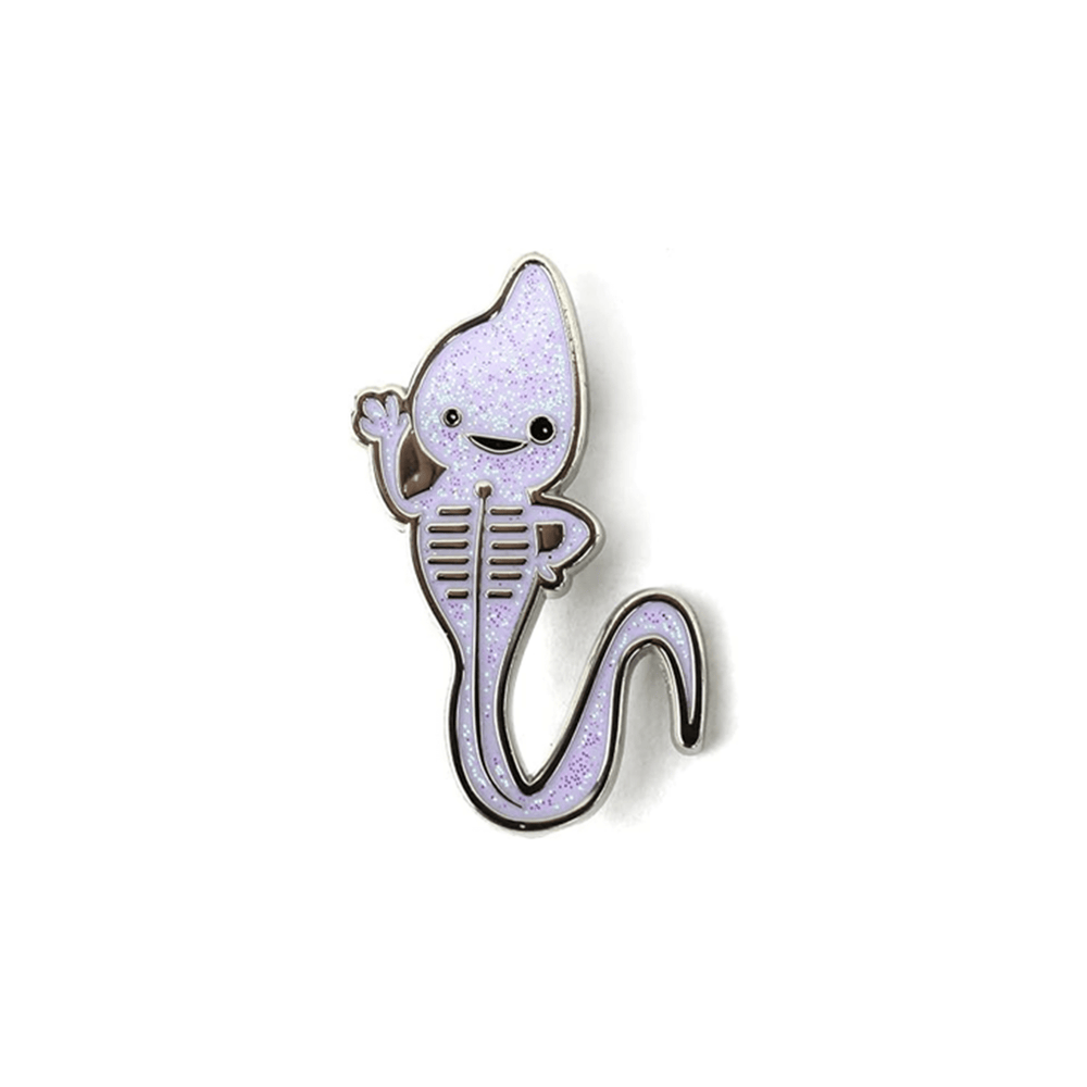 Sperm Sparkly Enamel Lapel Pin - Ziya Blue