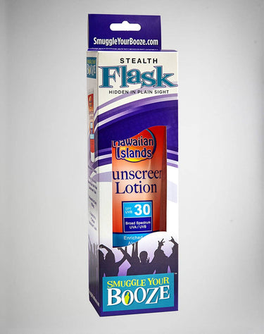 SPF 30 Sunscreen Flask: 10oz with Funnel & 5 Seals! - Ziya Blue