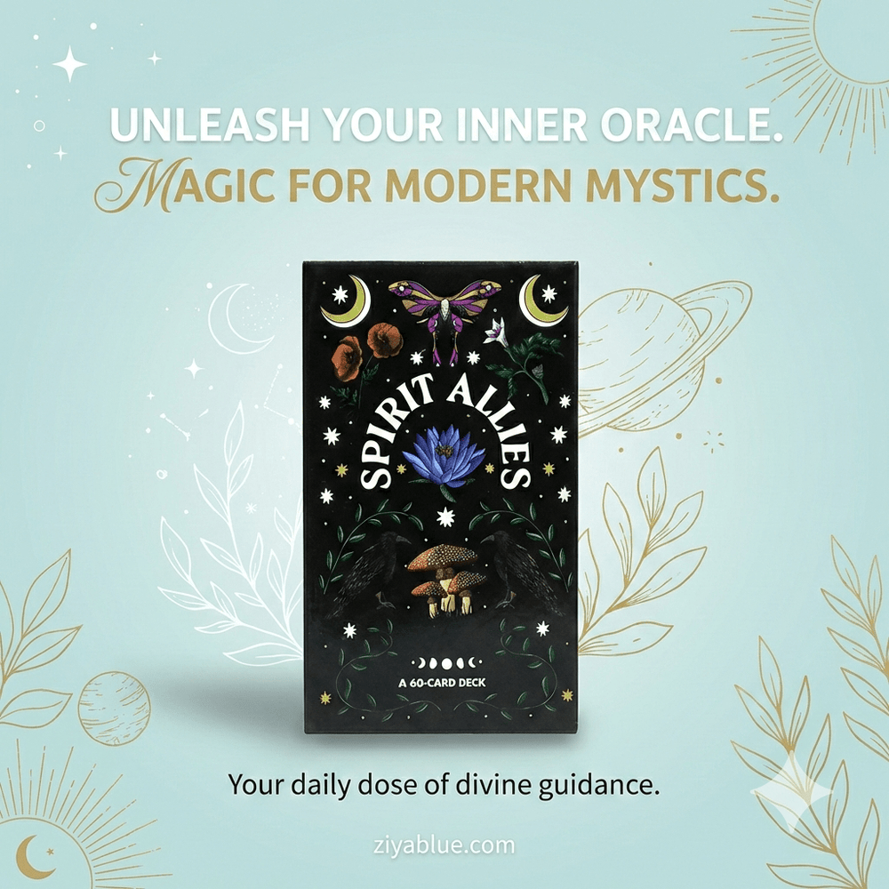 Spirit Allies Oracle: A 60 - Card Deck for Connecting with Nature and Spirit Guides - Ziya Blue