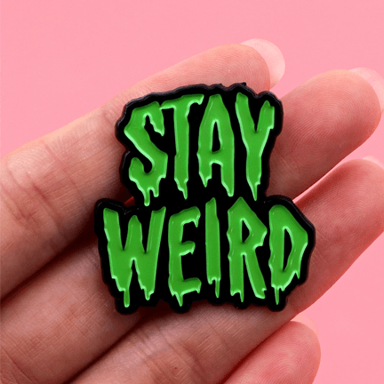 Stay Weird Enamel Pin - Ziya Blue