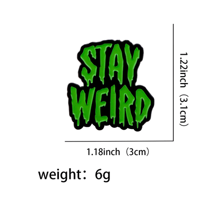 Stay Weird Enamel Pin - Ziya Blue