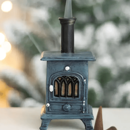 Stove Shaped Incense Cone Burner - Ziya Blue