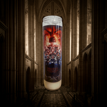 Stranger Things Devotional Prayer Saint Candle 🕯️🔮 - Ziya Blue
