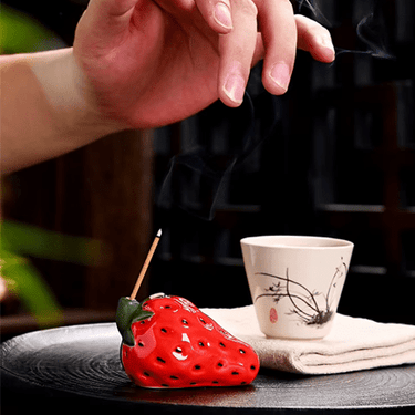 Strawberry Incense Holder - Ziya Blue