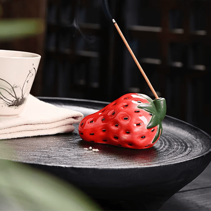 Strawberry Incense Holder - Ziya Blue