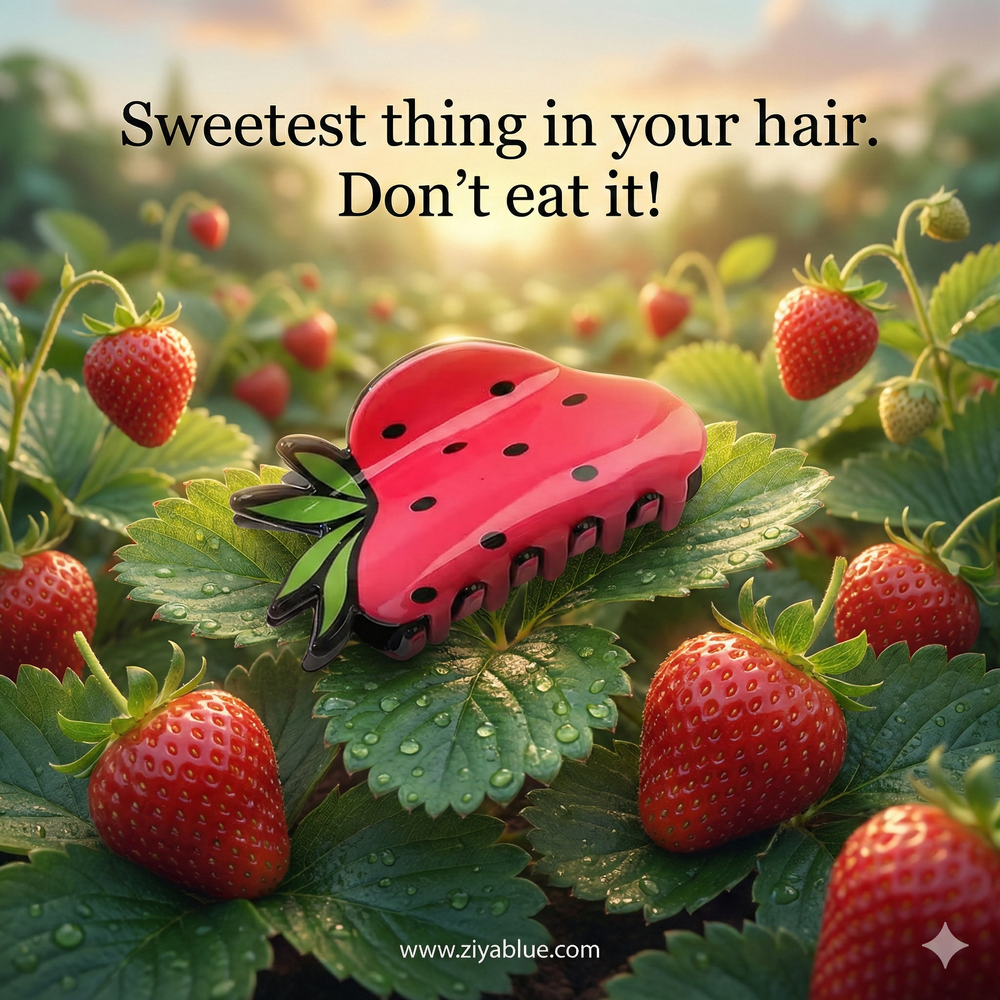 Strawberry Seed Hair Claw - Ziya Blue