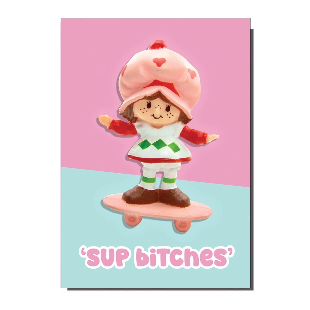 Strawberry Shortcake Greetings Card - Ziya Blue