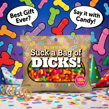 Suck a Bag of Dicks – Cheeky Novelty Candy (The Ultimate Gag Gift) - Ziya Blue