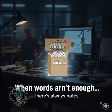 Suck a Bag of Dicks Sticky Notes 📓😂 - Ziya Blue