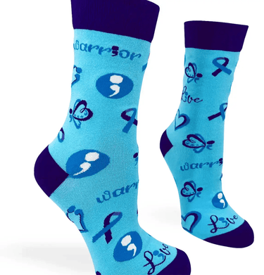 Suicide Prevention Women's Crew Socks - Ziya Blue