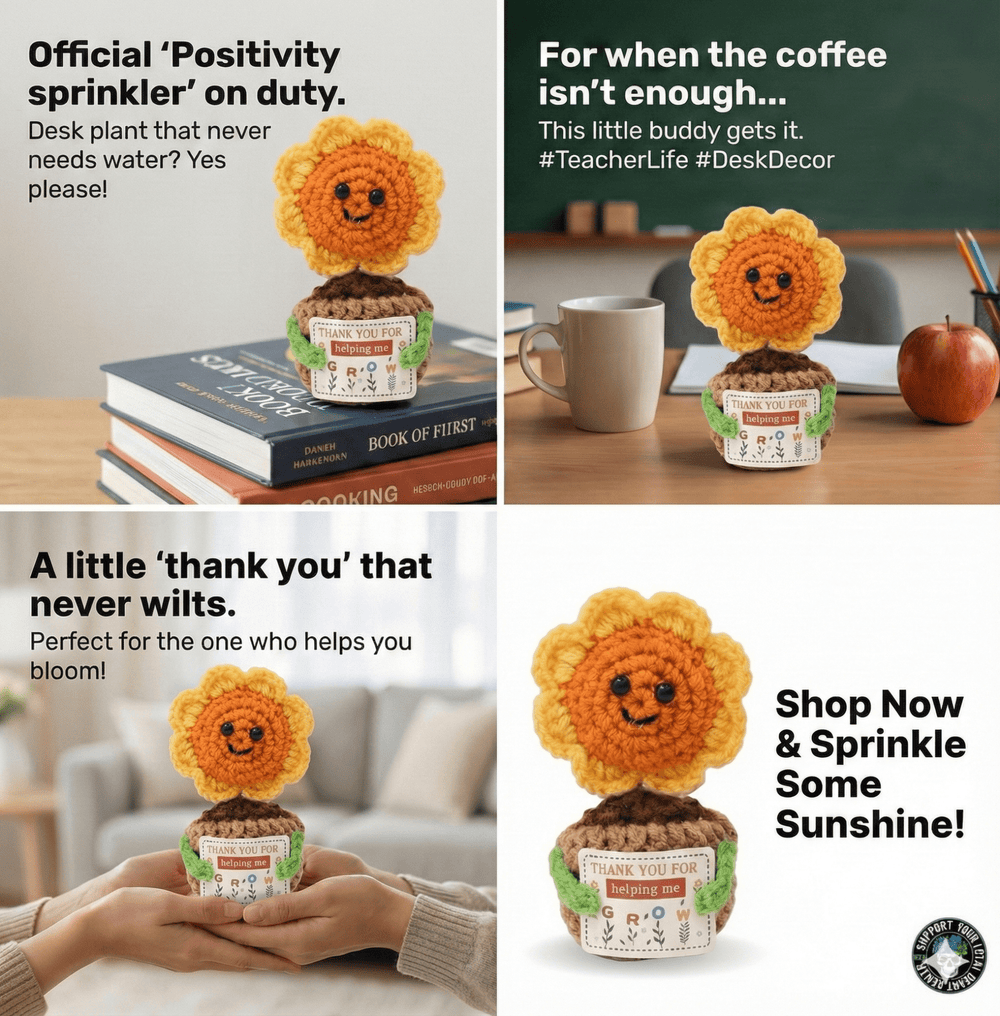 Sunflower Crochet Helping Me Grow - Ziya Blue