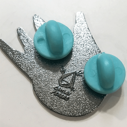 Swallow Bird Tattoo Flash Enamel Pin - Ziya Blue