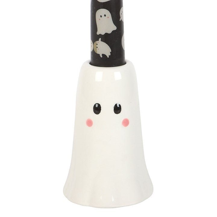 Sweet Ghost Candle Holder W/ Taper Candle - Ziya Blue
