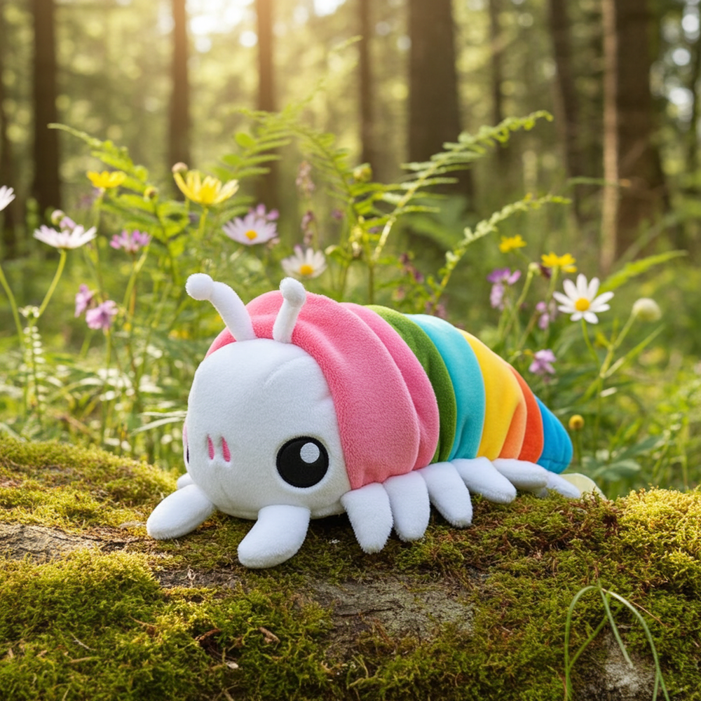 Rainbow Roly Poly Plush Backpack