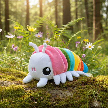 Rainbow Roly Poly Plush Backpack