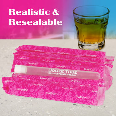 Tampon Flasks: 5 Booze Tubes & Resealable Wraps! - Ziya Blue