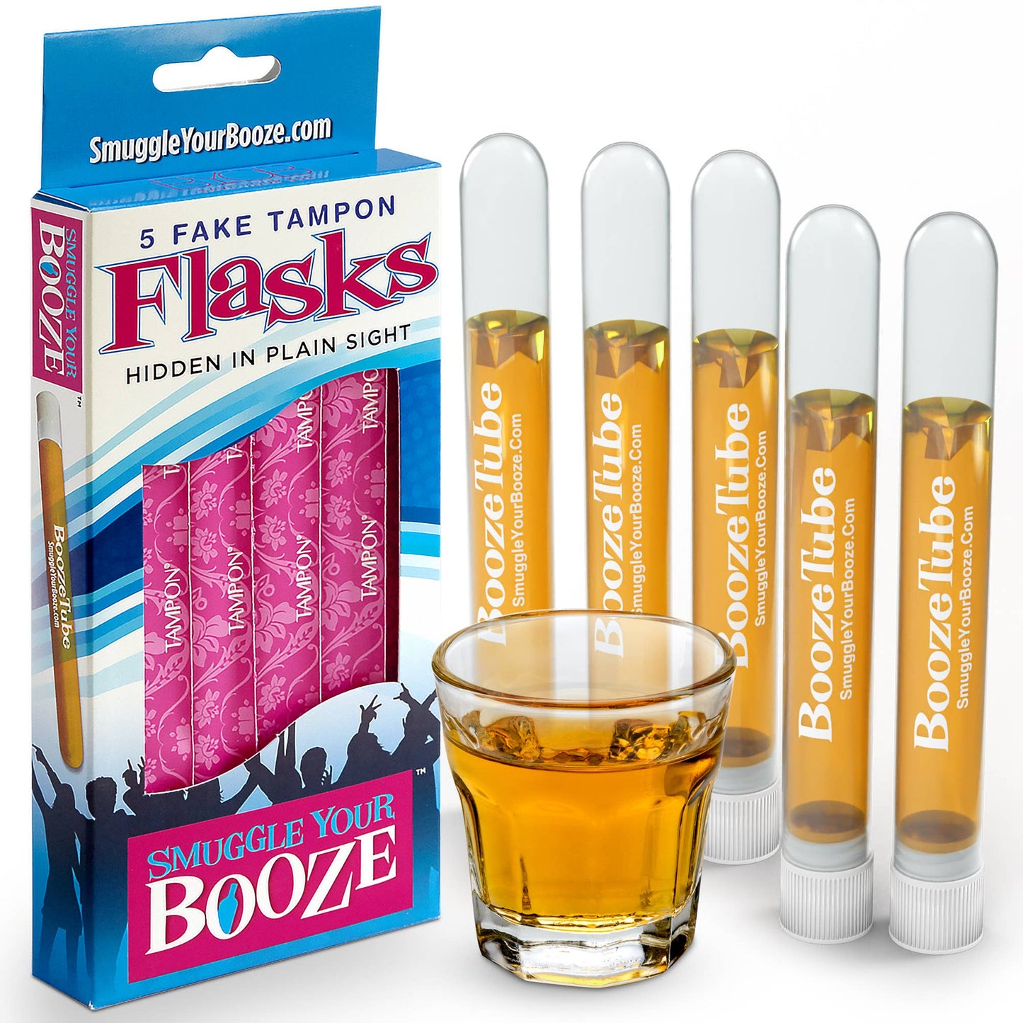 Tampon Flasks: 5 Booze Tubes & Resealable Wraps! - Ziya Blue