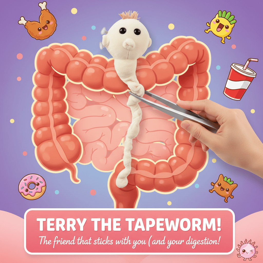 Tapeworm Plush - Ziya Blue