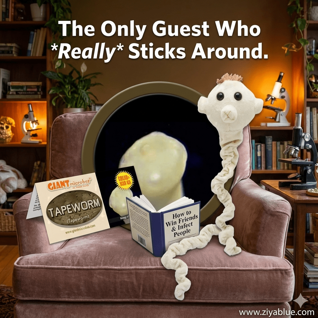 Tapeworm Plush - Ziya Blue