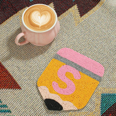 Teacher Beaded Coaster - Ziya Blue