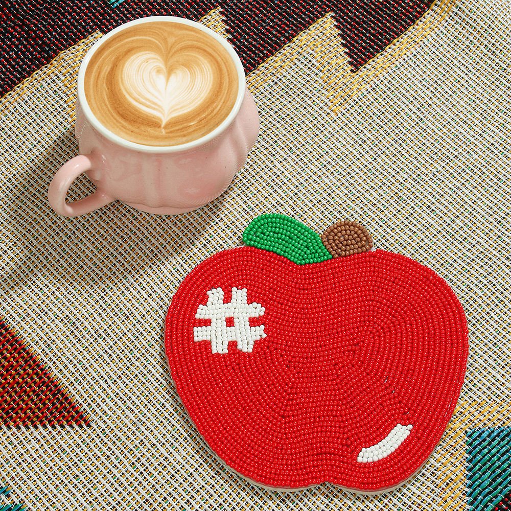 Teacher Beaded Coaster - Ziya Blue