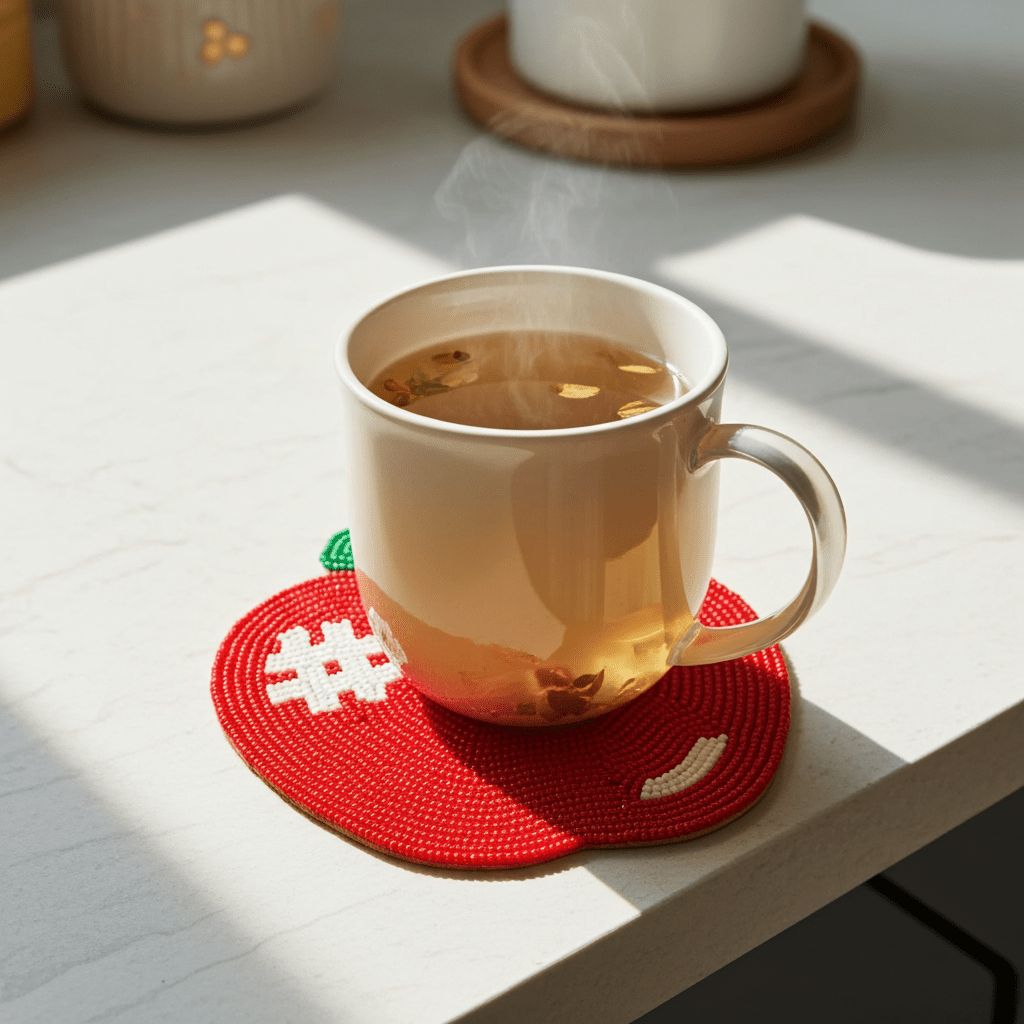 Teacher Beaded Coaster - Ziya Blue