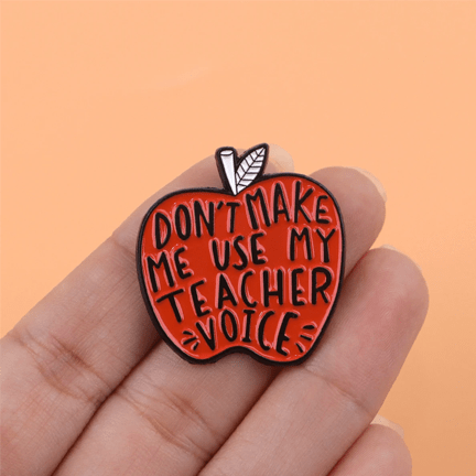 Teacher Voice Enamel Pin - Ziya Blue