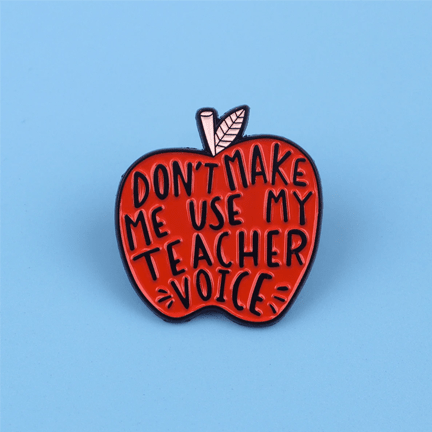 Teacher Voice Enamel Pin - Ziya Blue