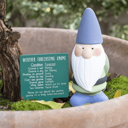 Terracotta Weather Forecasting Gnome - Ziya Blue