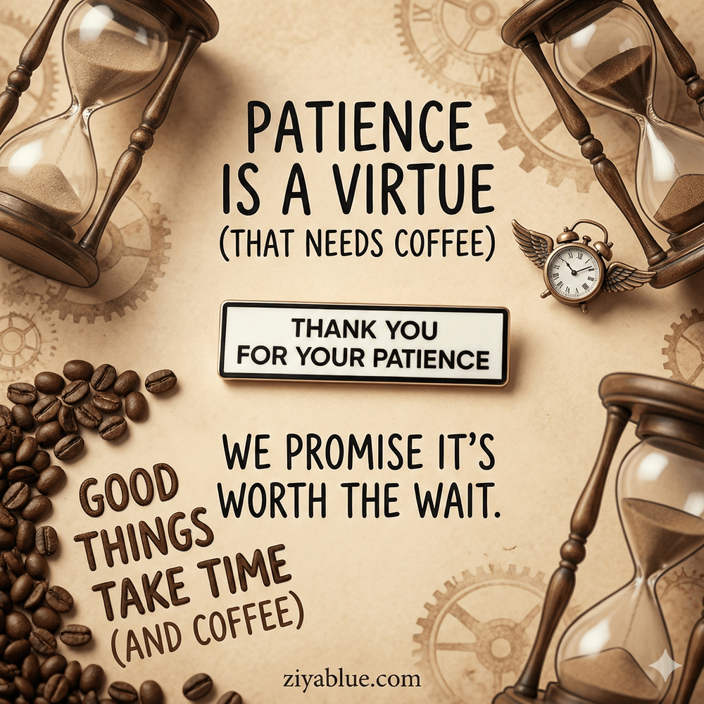 Thank You for Your Patience Enamel Pin with heartfelt design and durable enamel finish, 1.5 inches.