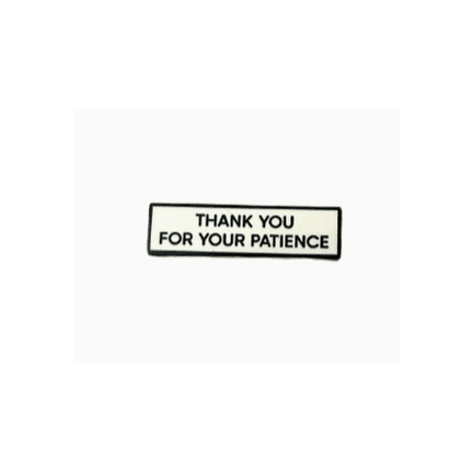 Thank You for Your Patience Enamel Pin (1.5 Inch) - Ziya Blue