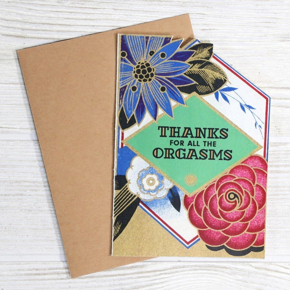 "Thanks for All the Orgasms" Card - Ziya Blue